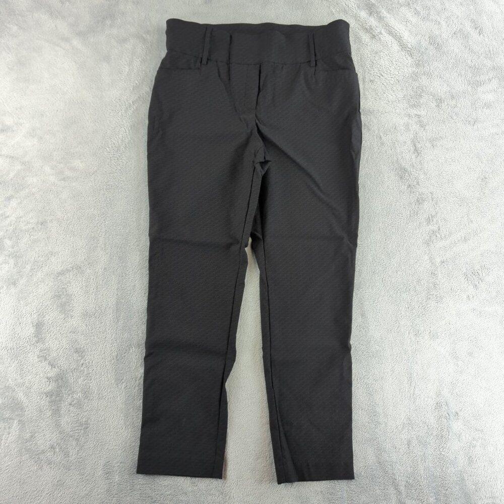 Jules & Leopold Pants Womens Large Black Textured Pull On Stretch Ankle Workwear